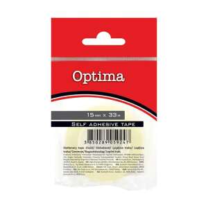Самозалепваща лента Optima, 15mm x 33m, прозрачна - Залепваща лента