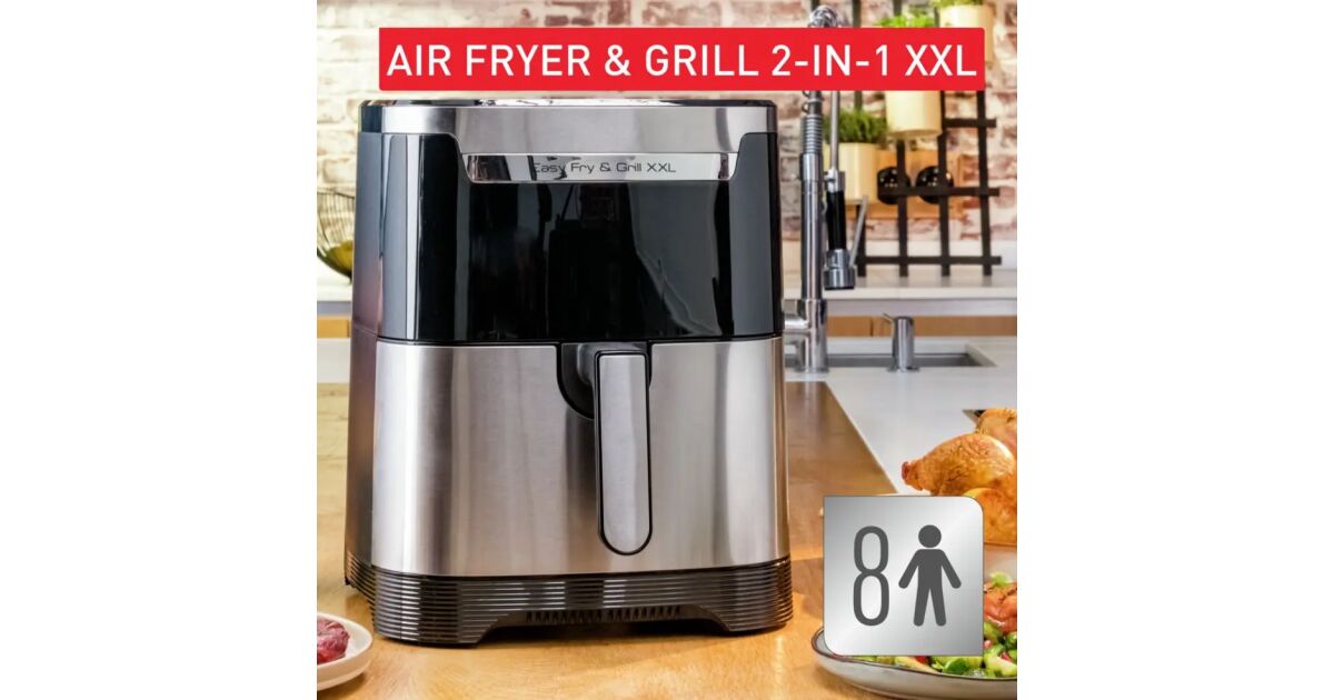 Tefal EY801D15 Easy Fry & Grill 2-in-1 Air Fryer, 6.5 L, 1830 W, Black ...