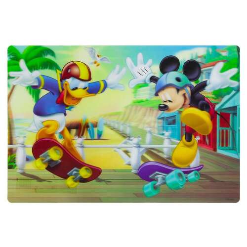 Disney Mickey és Donald Gördeszkás Tányéralátét - 3D