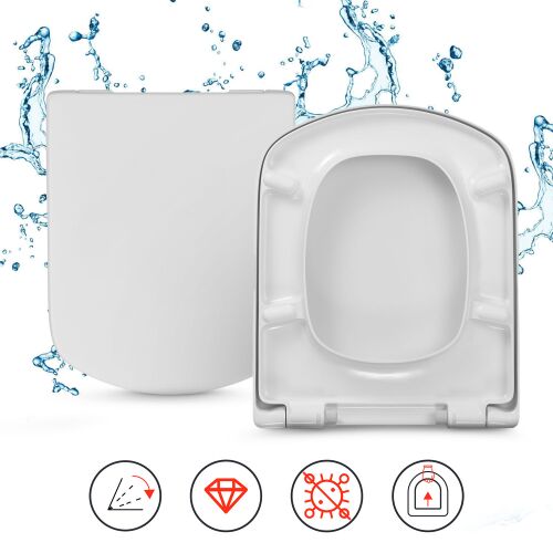 WC fedél, Hamberger, soft close, duroplast, Roca Dama Senso modellel 158277997 