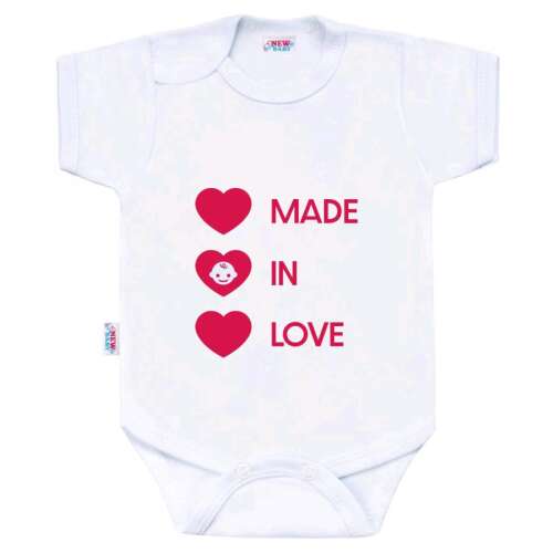 New Baby Body nyomtatással New Baby MADE IN LOVE 3-6 hó (68 cm) 94922975