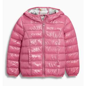 Предна част на розово зимно яке с качулка за момичета, 13 години, 158 см височина - Next