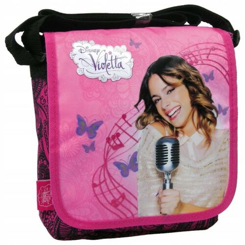 Violetta TRAVI13 pillangó válltáska Disney Violetta logóval és énekes képpel, rózsaszín kistáska lányoknak - Gyerek táska