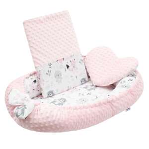 Luxus babafészek párnával és paplannal New Baby Minkyből rózsaszín 44328726 Babafészek
