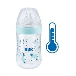 Baba cumisüveg Nuk Nature Sense hőmérséklet jelzővel 260 ml kék 94924164 Etetés