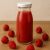 Üvegpalack fehér FI 38 kupakkal, málna smoothie