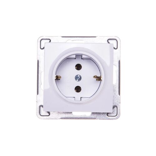 IMPRESJA Egypólusú földelt Schuko aljzat, fehér, GP-1YS/m/00 172185850 - Konnektor és dugalj
