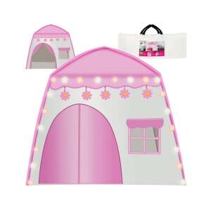 Kruzzel pink play tent with lights, multiple views - Kruzzel