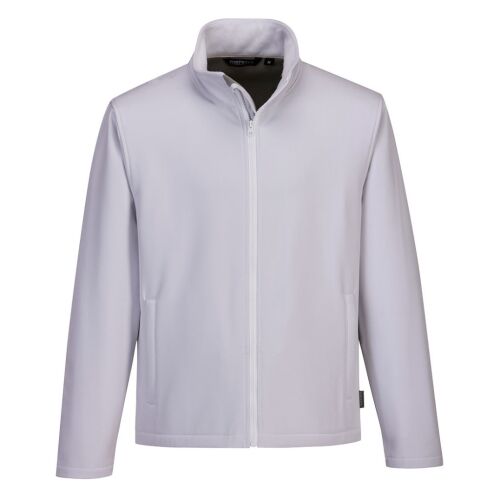 Férfi Print & Promo Softshell fehér dzseki, ideális nyomtatáshoz és hímzéshez - Férfi kabát