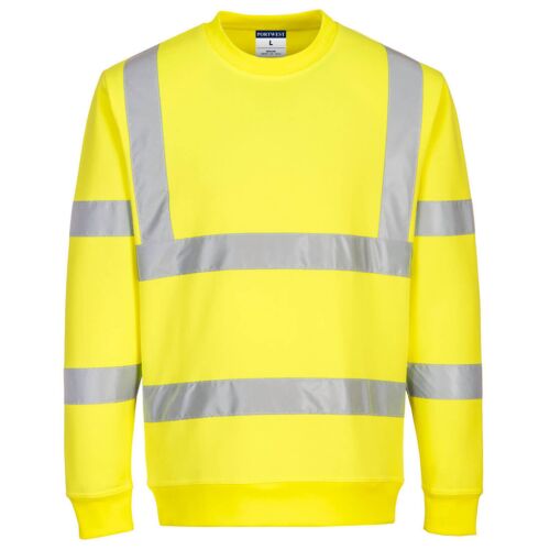 Eco Hi-Vis sárga pulóver, jól láthatósági munkaruha, védőruha - Láthatósági ruházat