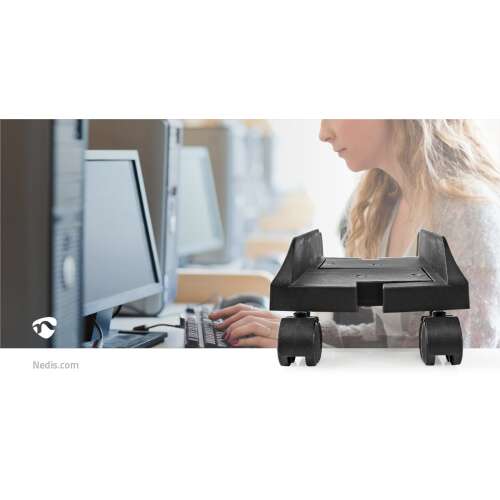 Desktop-Computerständer | Breite verstellbar / Neigung schwenkbar | 14,5 - 24,2 cm | 20 kg | Metall / Kunststoff | Schwarz
