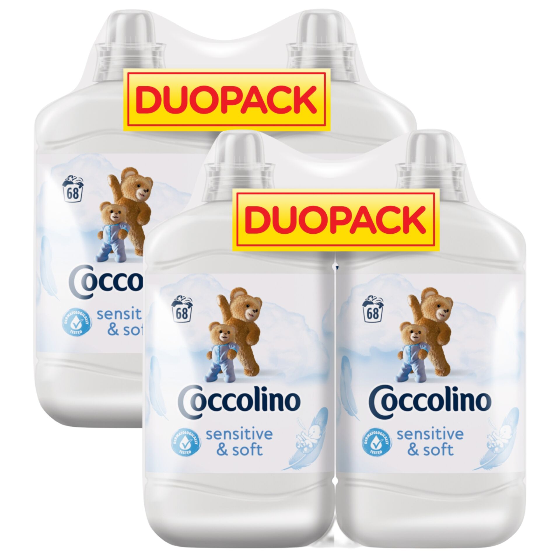 E-shop Coccolino Sensitive&amp;Soft Koncentrovaná aviváž 272 praní 4x1700ml