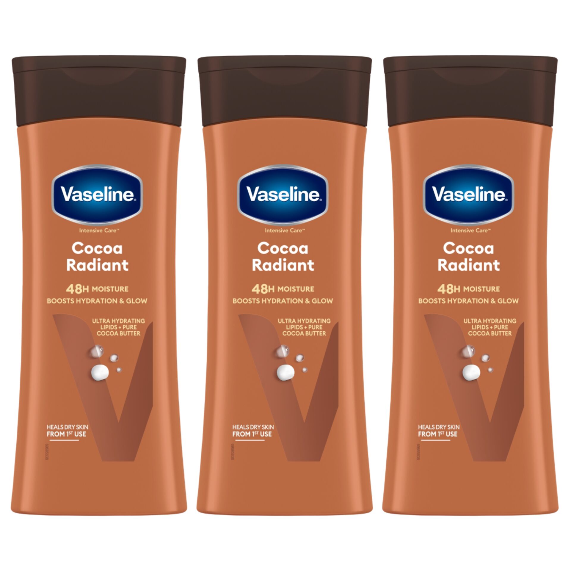 E-shop Vaseline Cocoa Radiant Telové mlieko 3x400ml