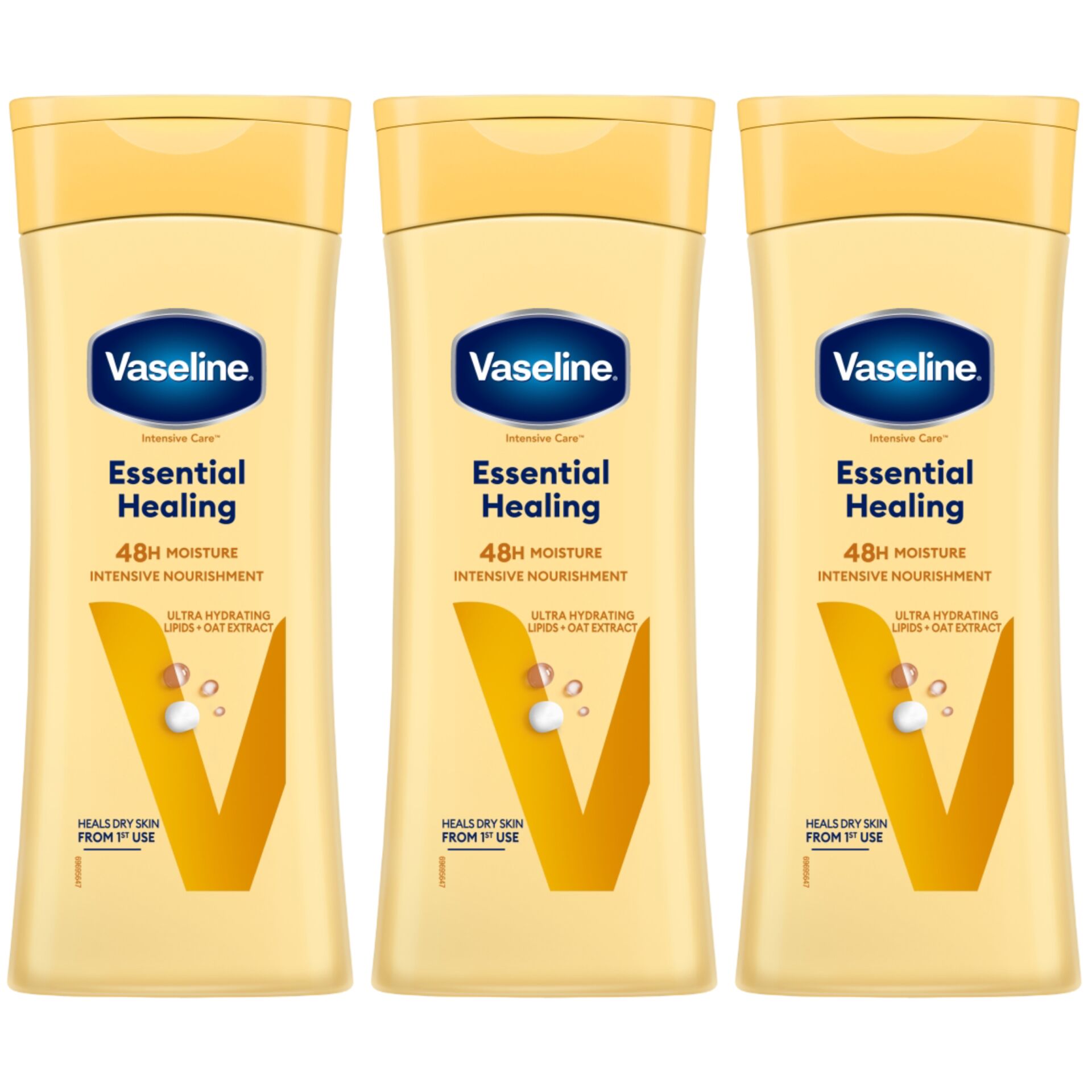 E-shop Vaseline Intensive Care Essential Healing Telové mlieko 3x400ml