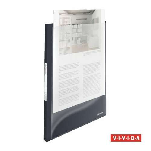 Esselte Vivida A4 bemutató mappa, fekete, 40 zsebbel