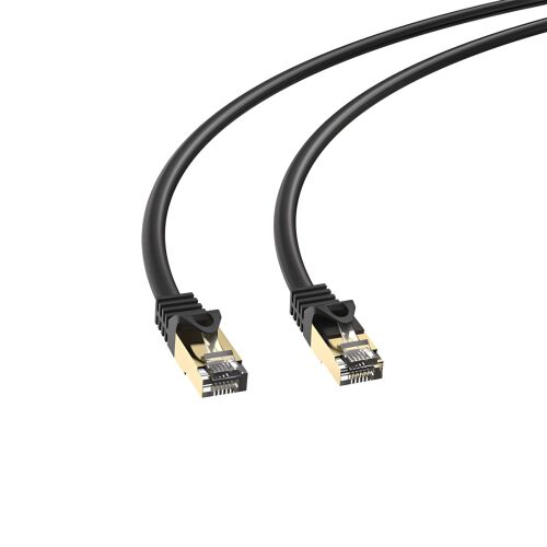 S-link MM-CAT703 S/FTP Cat7 RJ45 Patch kábel 3m - Fekete