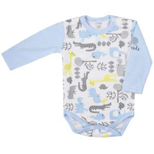 Koala Baba dlhý rukáv body pre bábätká s dizajnom Koala Animals in ZOO, modrá farba, 6-9 mesiacov (74 cm) - Koala