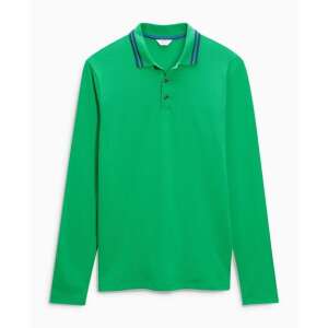 Cămașă polo cu mânecă lungă verde pentru băieți, mărimea 15-16 ani, 170-176 cm - Next