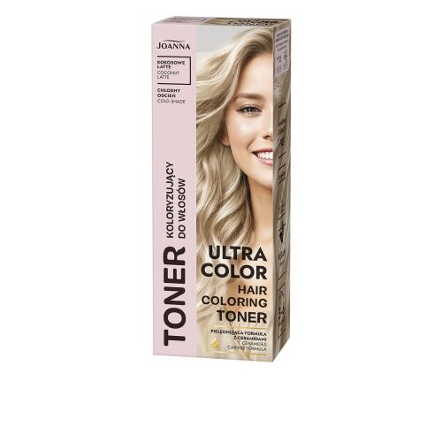 Joanna Ultra Color Coconut Latte hajszínező, frissítő szőke hajszín, ammóniamentes formula - Hajápolás