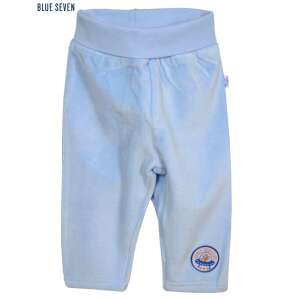 Pantaloni de trening din velur albastru pentru bebeluși Blue Seven, mărimea 1-3 luni (62 cm) - Modă și îmbrăcăminte
