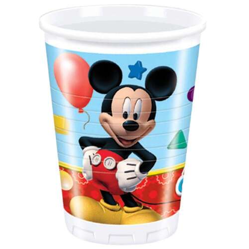 8-balenie 200 ml plastových pohárov s Mickey Mouse, ideálne na párty a oslavy
