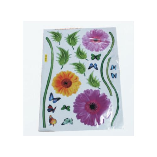 Falmatrica 10 db-os szett, virág és pillangó falmatricák lakásdekorációhoz, 50x70cm - Falpanel és falmatrica