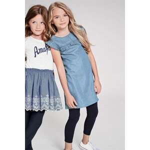 Rochie din denim albastru cu volane pentru fete, perfectă pentru vară - Next