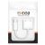 CO2 USB-C - 3.5mm adapter csomagolása, a termékkel és a márka logójával