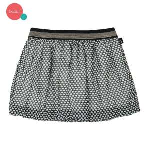 Boboli Mädchenrock mit Herzprint, schwarz und weiß, Größe 5-6 Jahre - Boboli