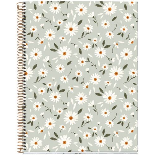 Miquelrius Green Flowers A4 4x30 lap kockás spirálfüzet 158670693 - Füzet