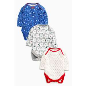 Set de 3 body pentru bebeluși cu imprimeuri florale și cu buline - Next