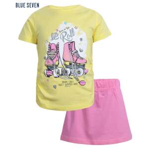 Blue Seven Mädchen-Set mit gelbem T-Shirt und rosa Rock mit Rollschuh-Druck, 18-24 Monate - Babys & Toddler