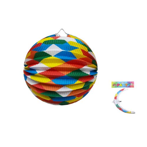 Színes papír lampion, 25cm gömb party dekorációhoz - Party kellék
