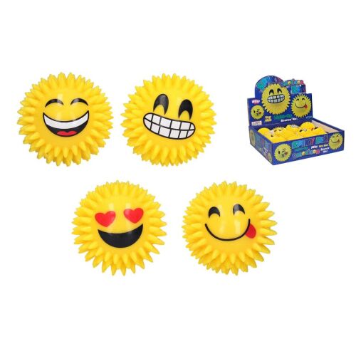 Labda Smiley villogó labda 7cm, válogatott emoji arcok, stresszoldó játék - Stresszlabda