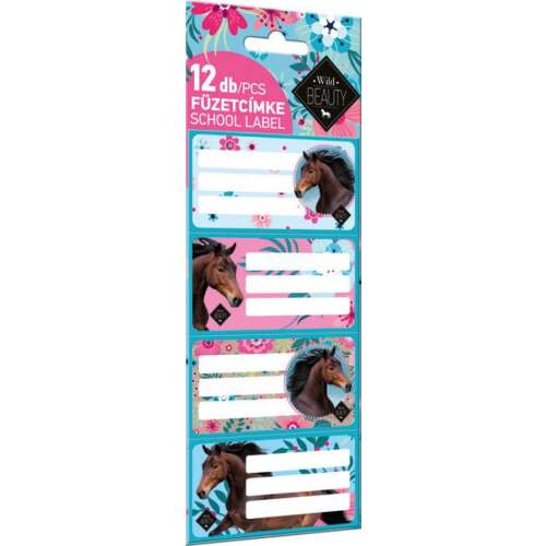 Wild Beauty Ló Füzetcímke - 12 db, Kék