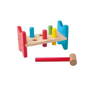 Woodyland Holzhammer Spielzeug für Kleinkinder, Hammer und Stifte Spiel, Entwicklungsspielzeug für Babys - Babywalker, Lauflernhilfen und Entwicklungsspiele für Kleinkinder