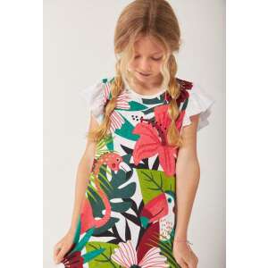 boboli nyári ruha színes Flamingós virágos 15-16 év (170-176 cm) 44364156 Kislány ruhák - Flamingó