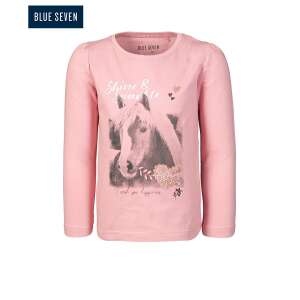 Дълъг ръкав за момичета Blue Seven с щампа на кон, розов цвят, размер 18-24 месеца - Мода и обличане