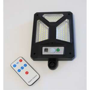 Napelemes mozgásérzékelős fali lámpa távirányítóval, kültéri világítás, biztonsági lámpa, energiatakarékos - Cube