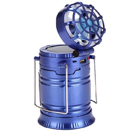 Multifunkcionális napelemes kemping lámpa, Kék - WS-618TF - MS-587