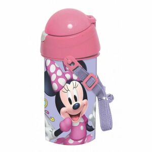 Disney Minnie Maus 500ml Trinkflasche mit Strohhalm und Riemen - Küche & Essen