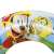 Prim-plan cu personajul Mickey Mouse pe colacul de înot