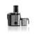 Eta Fresher II juicer, black and silver, with juice jug