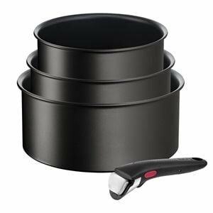 E-shop Neobmedzená sada riadu Tefal L7639102 Ingenio – čierna (4 kusy)