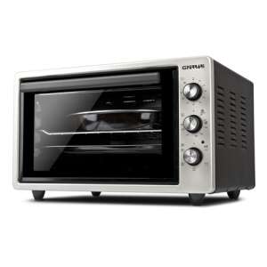 G3 Ferrari G10153 electric oven, 45 liter capacity, stainless steel and black design, angled view - Ferrari