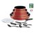 Set de vase de gătit Tefal Ingenio Easy Cook & Clean On, 12 piese, roșu, cu mâner detașabil, include oale, tigăi, capace și ustensile de bucătărie