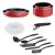 Tefal Ingenio Easy Cook & Clean On cookware set, red, pots and pans, stackable, detachable handle