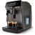 Angled view of Philips EP2224/10 Automatic Espresso Machine with water tank and two cups of coffee