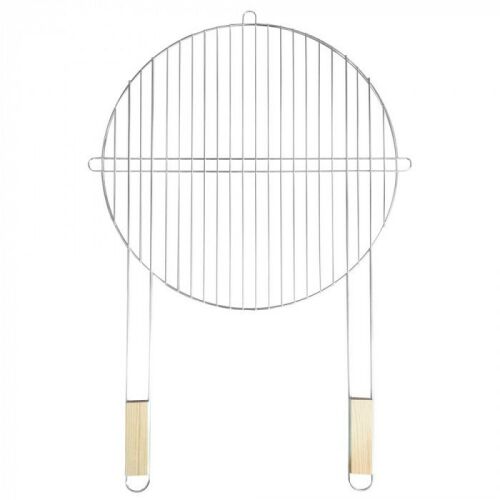 Kerek grillrács fa fogantyúval, 51 cm átmérőjű, BBQ grillezéshez - Grillsütő kiegészítő