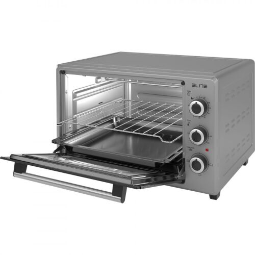 Elite Mini Sütő EMO-38300G, 1800W, 38L, 3 Funkció, Dupla Üveg, Horganyzott Belső, Rejtett Alsó Fűtőszál, Termosztát, Szürke 158847684 - Minisütő